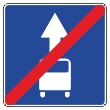 Дорожный знак 5.14.1 «Конец полосы для маршрутных транспортных средств» (металл 0,8 мм, III типоразмер: сторона 900 мм, С/О пленка: тип А коммерческая)